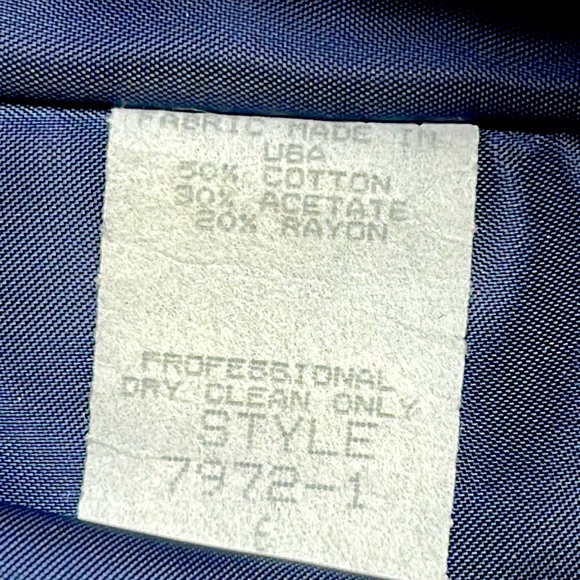 Vtg 80s Victor Costa Blue  Lace Swirl Sequin Strapless Dress Cotton Blend SZ 6 - Picture 9 of 10